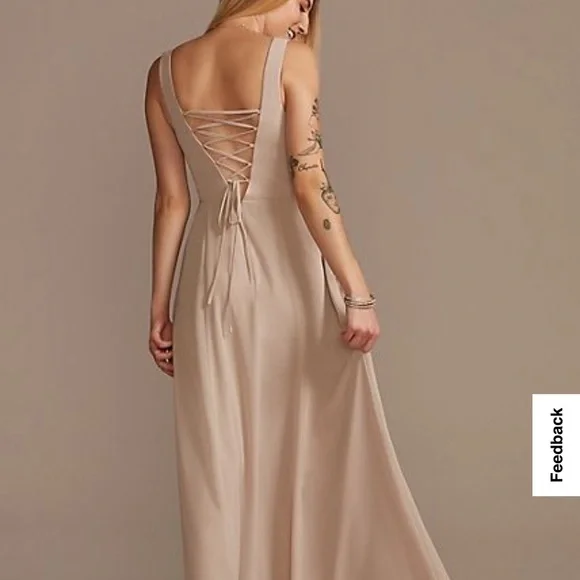 biscotti colored bridesmaid dresses ASHLEYlauren Style 12357 main image 0